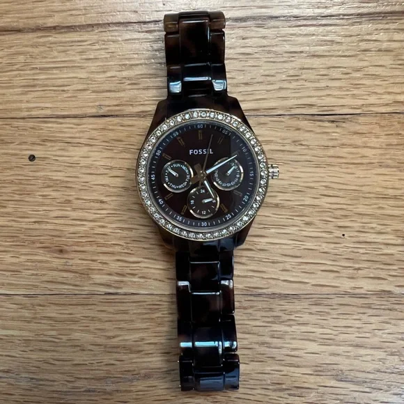 Fossil | Accessories | Fossil Tortoise Shell Watch With Gold  display picture 2